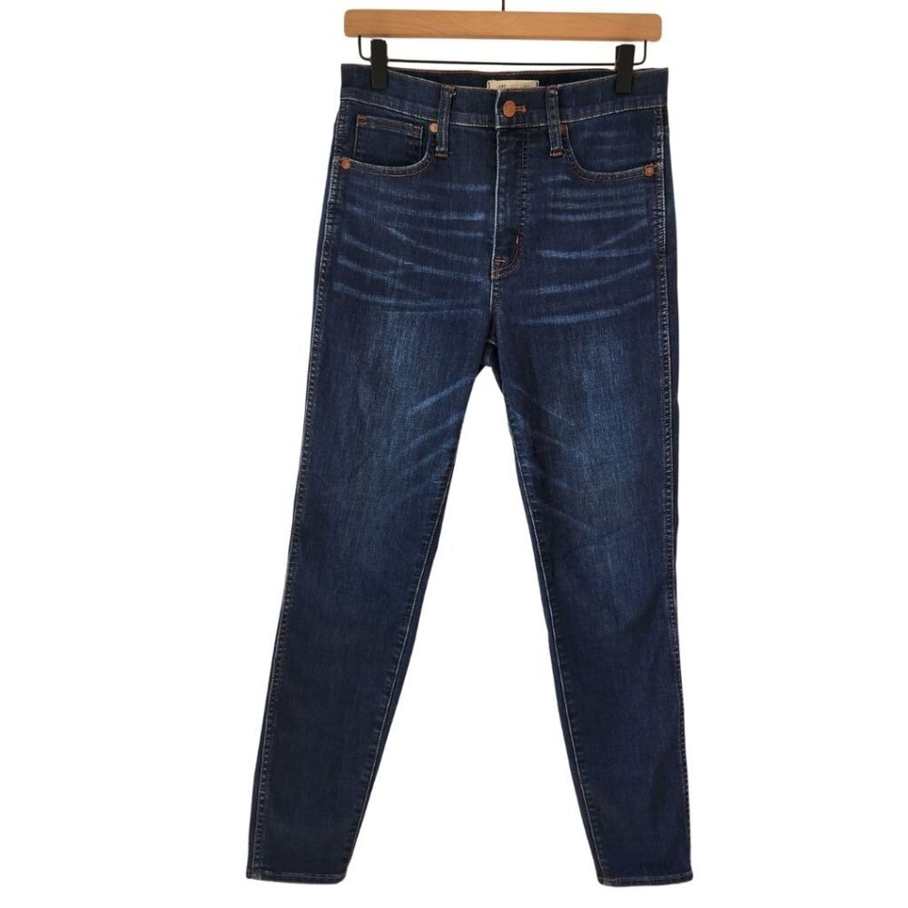 Madewell 10" High-Rise Skinny Jeans Dark Wash Stretch Denim Women's 27